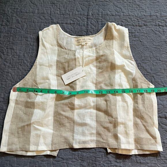 Striped Linen Crop Top - Picture 7 of 11